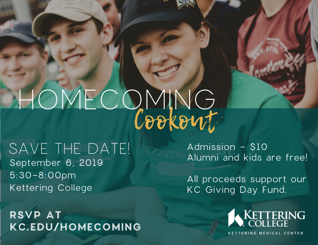 Come to Kettering College’s Homecoming Cookout